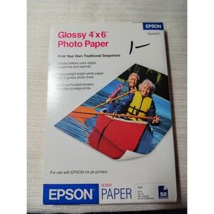 Epson Premium Photo Paper 4"x6" Glossy 50 Sheets NEW SEALED